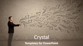  Presentation with black - Colorful PPT layouts enhanced with thriving business - caucasian businessman holding black drawn backdrop and a coral colored foreground