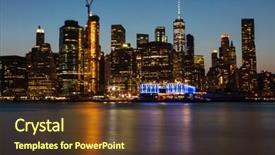  Presentation with new york - PPT layouts consisting of thriving business - view of new york city background and a tawny brown colored foreground