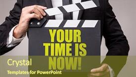  Presentation with now - Cool new presentation with thriving business - your time is now backdrop and a tawny brown colored foreground