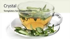  Presentation with sage - PPT theme featuring throat cultures - cup of sage tea isolated background and a  colored foreground