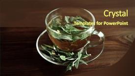  Presentation with sage - Beautiful theme featuring throat cultures - cup of sage tea backdrop and a  colored foreground