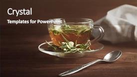  Presentation with sage - PPT theme with throat cultures - cup of sage tea background and a  colored foreground
