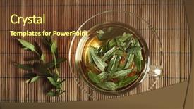  Presentation with sage - Slide deck having throat cultures - cup of sage tea background and a tawny brown colored foreground