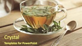  Presentation with sage - Cool new theme with throat cultures - cup of sage tea backdrop and a  colored foreground