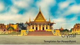  Presentation with phnom penh - Cool new slides with throne hall inside the royal backdrop and a yellow colored foreground