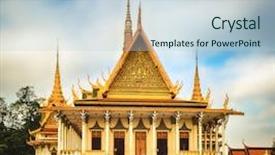  Presentation with phnom penh - Colorful slide deck enhanced with throne hall inside the royal backdrop and a lemonade colored foreground