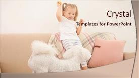  Presentation with dog boarding - Slides with throw ball - adorable little girl with her background and a  colored foreground