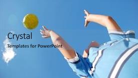  Presentation with football - PPT theme with throw ball - football background and a teal colored foreground