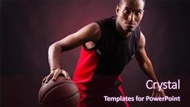  Presentation with young children playing multicultural - PPT layouts with throw ball - portrait of a young male background and a wine colored foreground