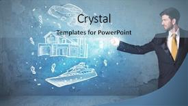  Presentation with medical robot hand and person - Audience pleasing PPT theme consisting of throwing hand drawn car yacht backdrop and a light blue colored foreground