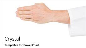  Presentation with golf player playing - Slides featuring thrust - close-up of karate player making background and a white colored foreground