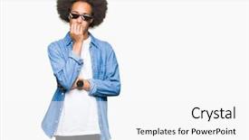  Presentation with anxiety - Slide set having thug life glasses looking stress background and a white colored foreground