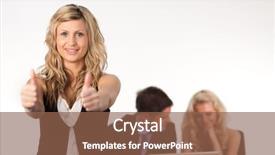  Presentation with camera - Presentation enhanced with thumb up to camera leading background and a  colored foreground