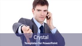  Presentation with bad news - Audience pleasing PPT theme consisting of thumbs down - business man with bad news backdrop and a ocean colored foreground