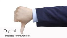  Presentation with white pigeon against the blue - Cool new PPT layouts with thumbs-down-against-white-background backdrop and a white colored foreground