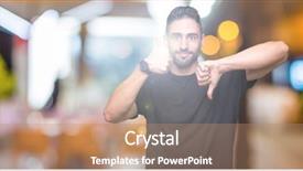  Presentation with conflict - Audience pleasing PPT layouts consisting of thumbs up and down disagreement backdrop and a  colored foreground