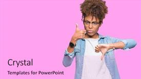  Presentation with populations african american - Amazing PPT layouts having thumbs up and down disagreement backdrop and a  colored foreground