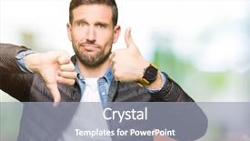  Presentation with winter - Beautiful slide deck featuring thumbs up and down disagreement backdrop and a  colored foreground