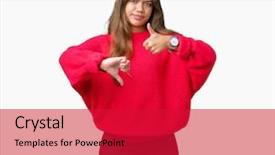  Presentation with red chinese winter festival - Amazing theme having thumbs up and down disagreement backdrop and a red colored foreground