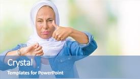  Presentation with middle eastern traditional dishes falafel - Amazing PPT theme having thumbs up and down disagreement backdrop and a teal colored foreground