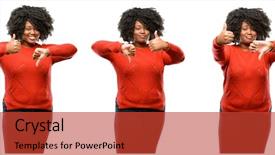  Presentation with decision - Amazing theme having thumbs up and down backdrop and a red colored foreground