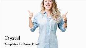  Presentation with beautiful midnight sun over - PPT theme enhanced with thumbs up smiling and happy background and a white colored foreground