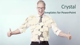  Presentation with giving - PPT layouts having thumbs up while being cover background and a sky blue colored foreground