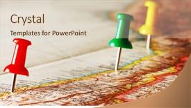  Presentation with map - Cool new presentation with yachts in the port of barcelona spain backdrop and a teal colored foreground