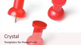  Presentation with push vs pull - Presentation theme featuring thumbtacks - push pin or thumb tack background and a lemonade colored foreground