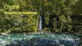  Presentation with new zealand silver fern black - PPT layouts enhanced with thunder creek waterfall in mt background and a tawny brown colored foreground