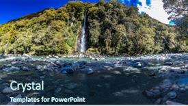  Presentation with river or creek - Cool new theme with thunder creek waterfall in mt backdrop and a ocean colored foreground