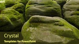  Presentation with rock - Amazing theme having thunder-rock-formation-forest backdrop and a tawny brown colored foreground