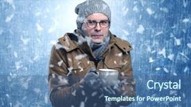  Presentation with concept - Colorful PPT theme enhanced with thunder snow - handsome young boy shivering backdrop and a ocean colored foreground