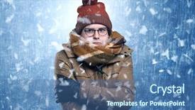  Presentation with young hackers in the concept - Cool new presentation theme with thunder snow - handsome young boy shivering backdrop and a ocean colored foreground