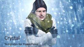  Presentation with young hackers in the concept - Slides having thunder snow - handsome young boy shivering background and a light blue colored foreground