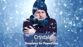  Presentation with concept - Presentation theme enhanced with thunder snow - handsome young boy shivering background and a ocean colored foreground