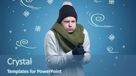  Presentation with frozen - Cool new theme with thunder snow - young hipster frozen boy backdrop and a ocean colored foreground