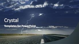  Presentation with lightning - Amazing presentation having thunder storm - lightning and the road ahead backdrop and a ocean colored foreground