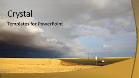  Presentation with montana - Slides featuring thunder-storm in a countryside in state of montana begins background and a light gray colored foreground