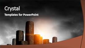  Presentation with jesus christ dark sky - Presentation design having thunder strike from sky background and a  colored foreground