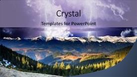  Presentation with thunderstorm - PPT layouts having thunderstorm with lightning in mountain background and a light blue colored foreground