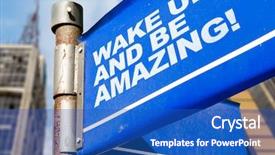  Presentation with amazing - Presentation theme enhanced with thursday - wake up and be amazing background and a teal colored foreground