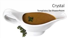  Presentation with thyme - Beautiful slides featuring thyme gravy in white gravy backdrop and a white colored foreground