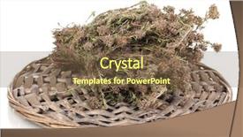  Presentation with thyme - PPT layouts consisting of thyme-herb-on-wicker-mat background and a tawny brown colored foreground