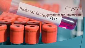 Presentation with factors - PPT theme featuring thymus-humoral-factors-test-helps background and a coral colored foreground