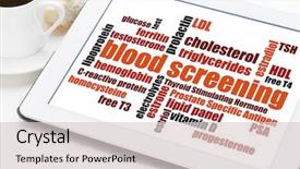  Presentation with thyroid - Cool new theme with thyroid - blood screening healthcare concept backdrop and a light gray colored foreground