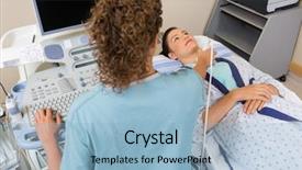  Presentation with ultrasound - Amazing slide deck having hand holding vintage oil lamp backdrop and a  colored foreground.