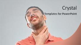  Presentation with healthcare - Cool new presentation theme with thyroid - people healthcare and problem concept backdrop and a light gray colored foreground