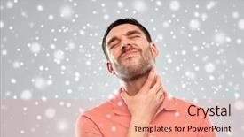  Presentation with healthcare - Beautiful PPT layouts featuring thyroid - people healthcare winter christmas backdrop and a coral colored foreground