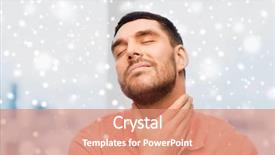  Presentation with wealth people problem - Amazing slide set having thyroid - people healthcare winter christmas backdrop and a coral colored foreground